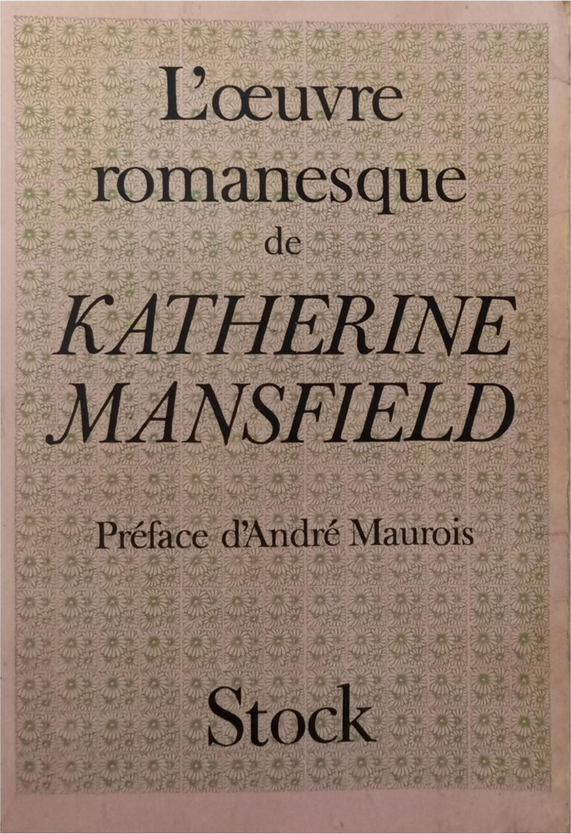 l’œuvre romanesque de Katherine Mansfield