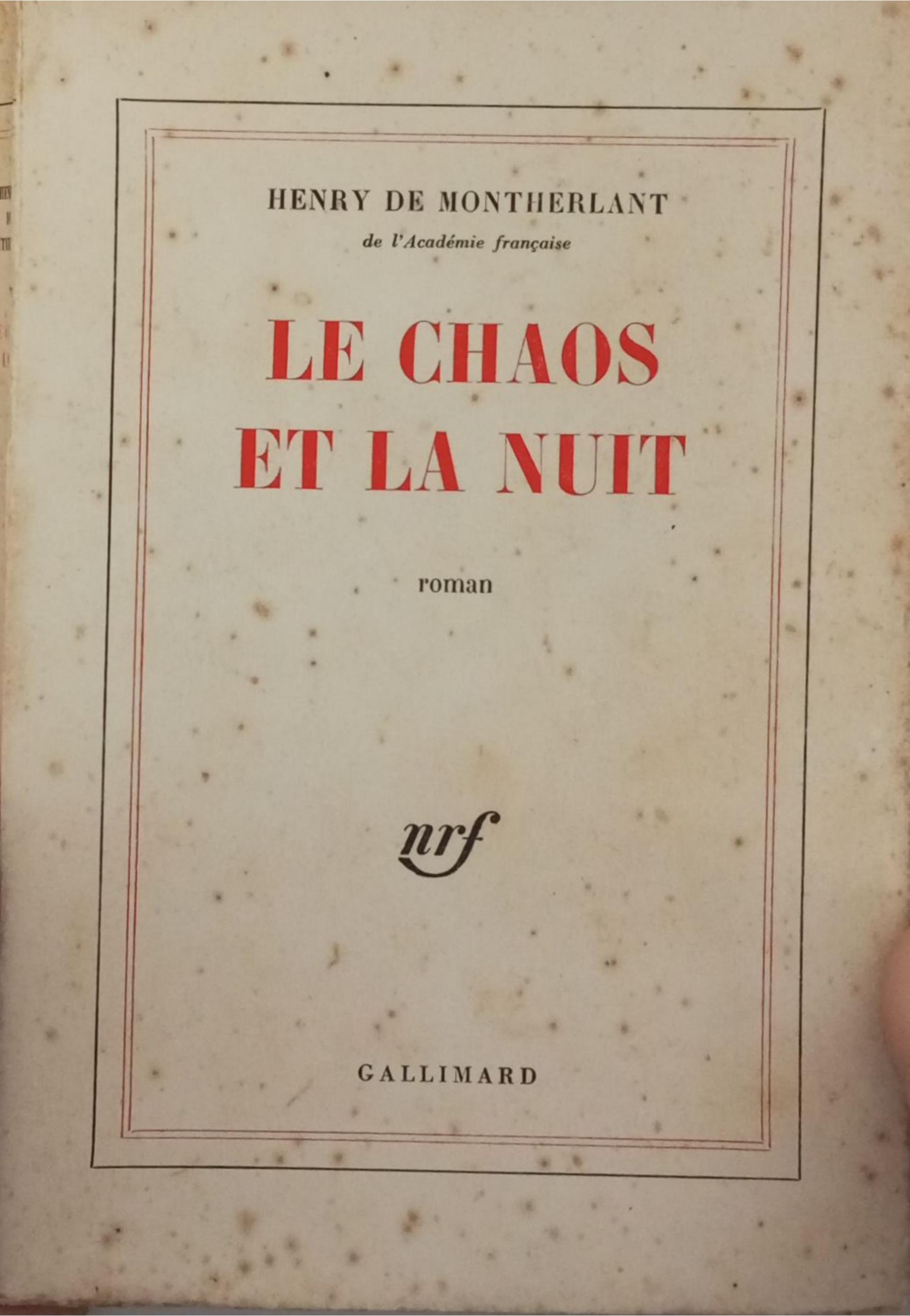 le chaos et la nuit