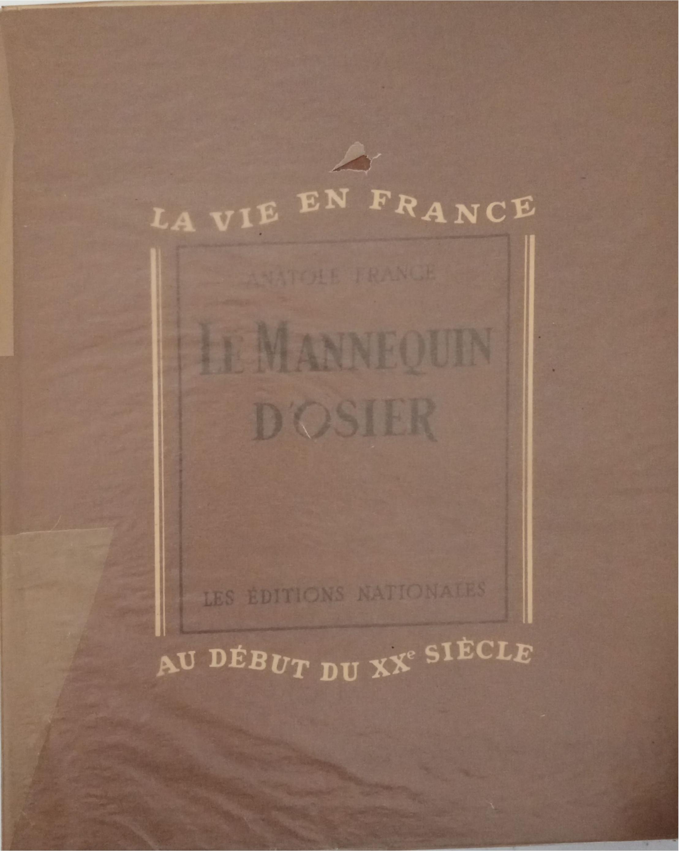 le Mannequin d’osier, la vie en France au début du XX° siècle,  dessins et aquatines Edgar Legrand