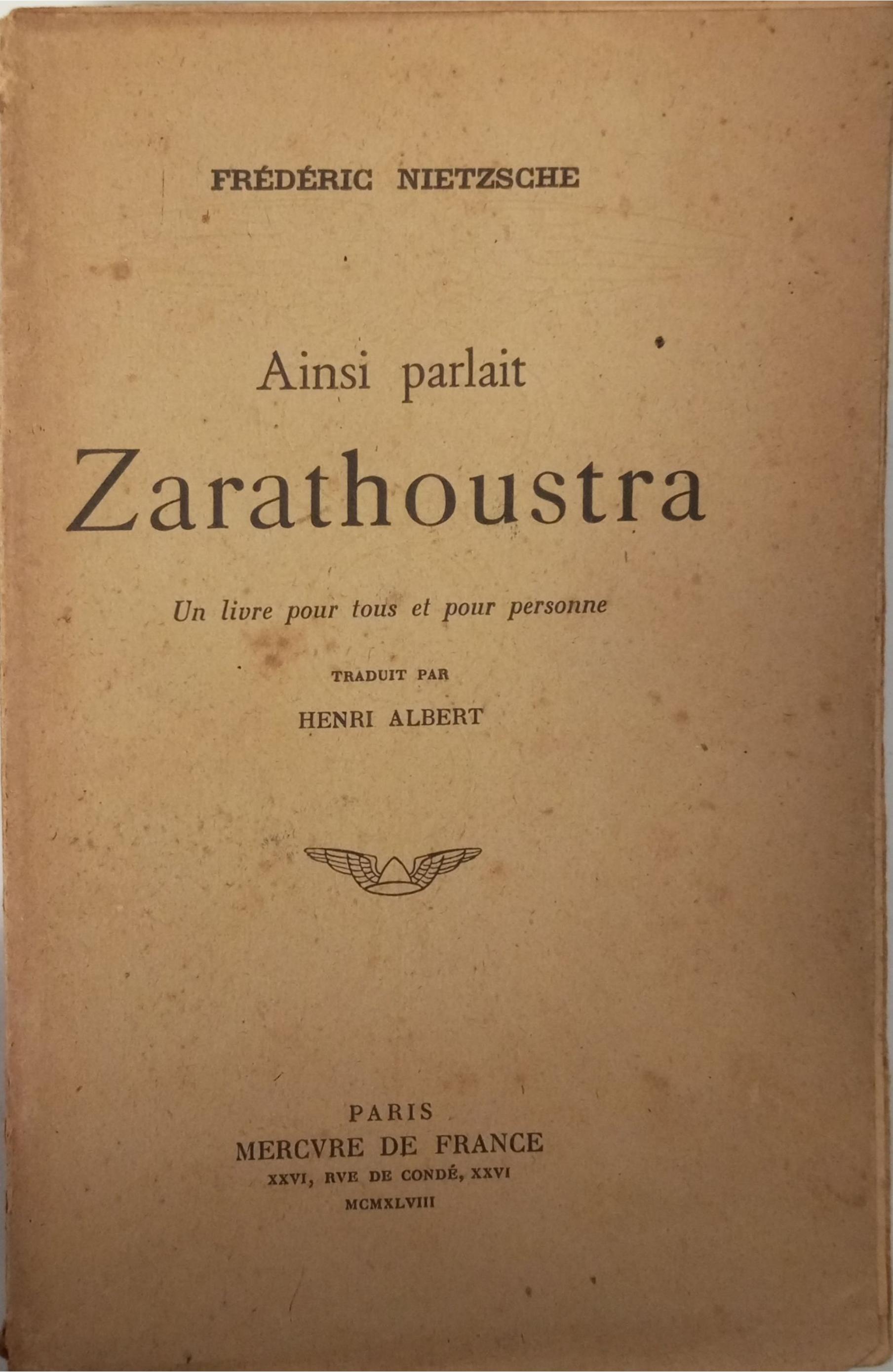 ainsi parlait Zarathoustra