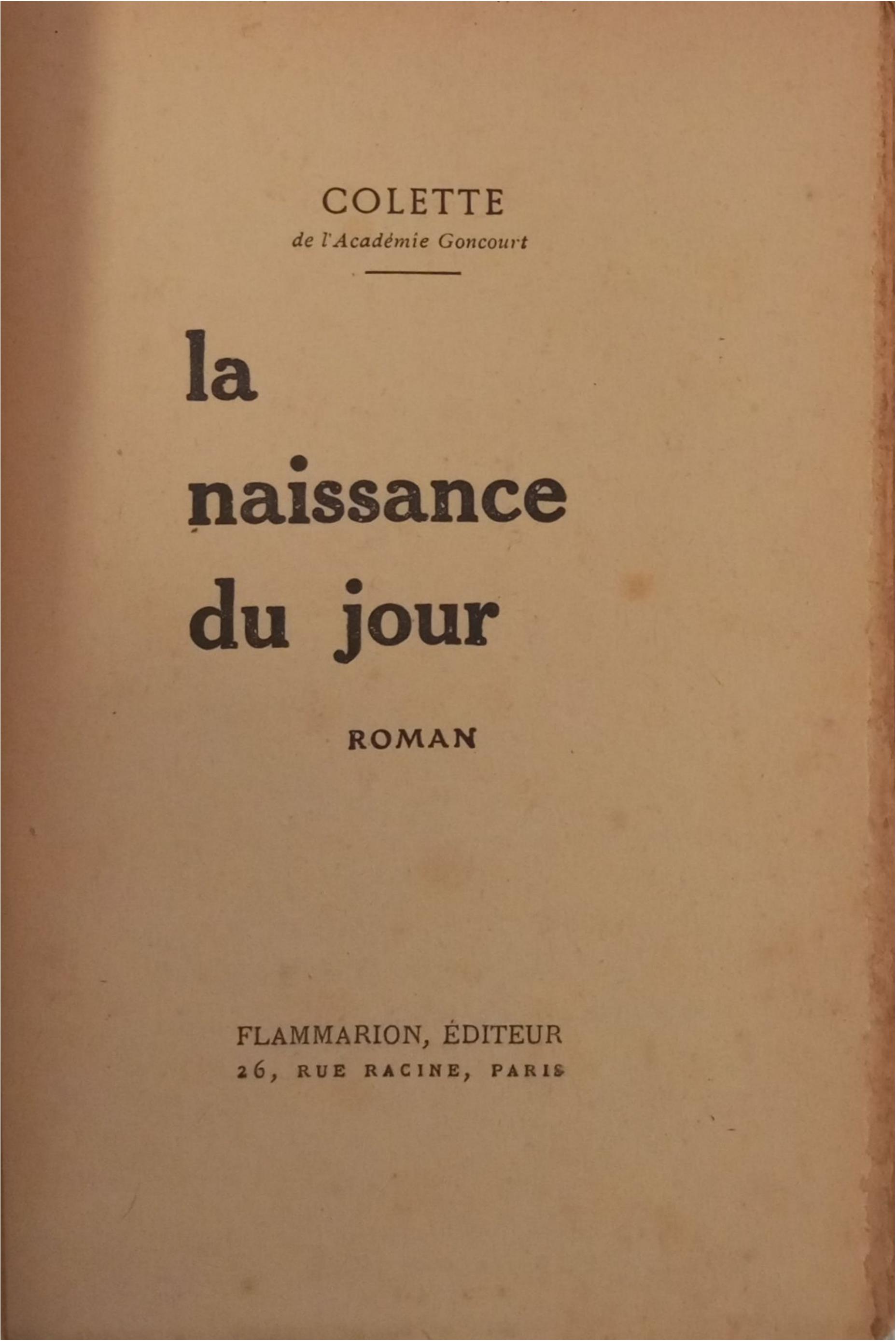 la naissance du jour