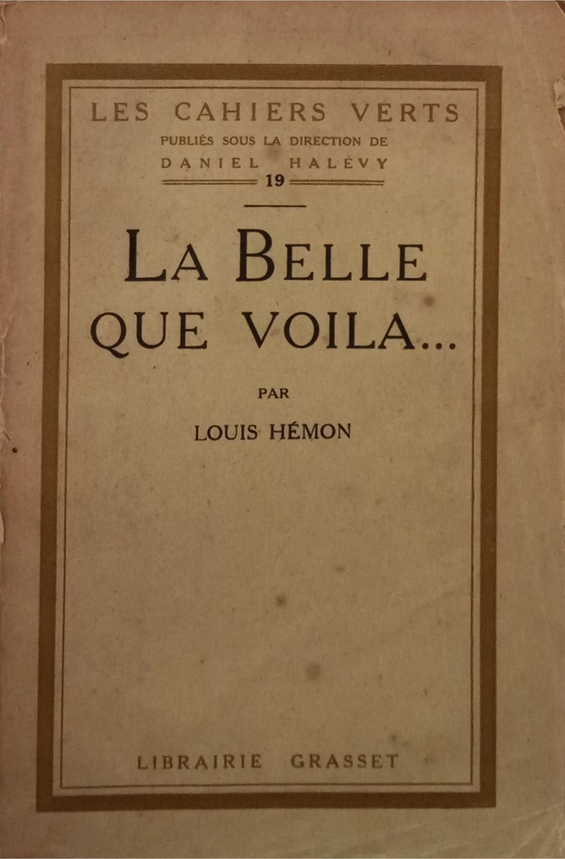 les cahiers verts, la belle que voilà