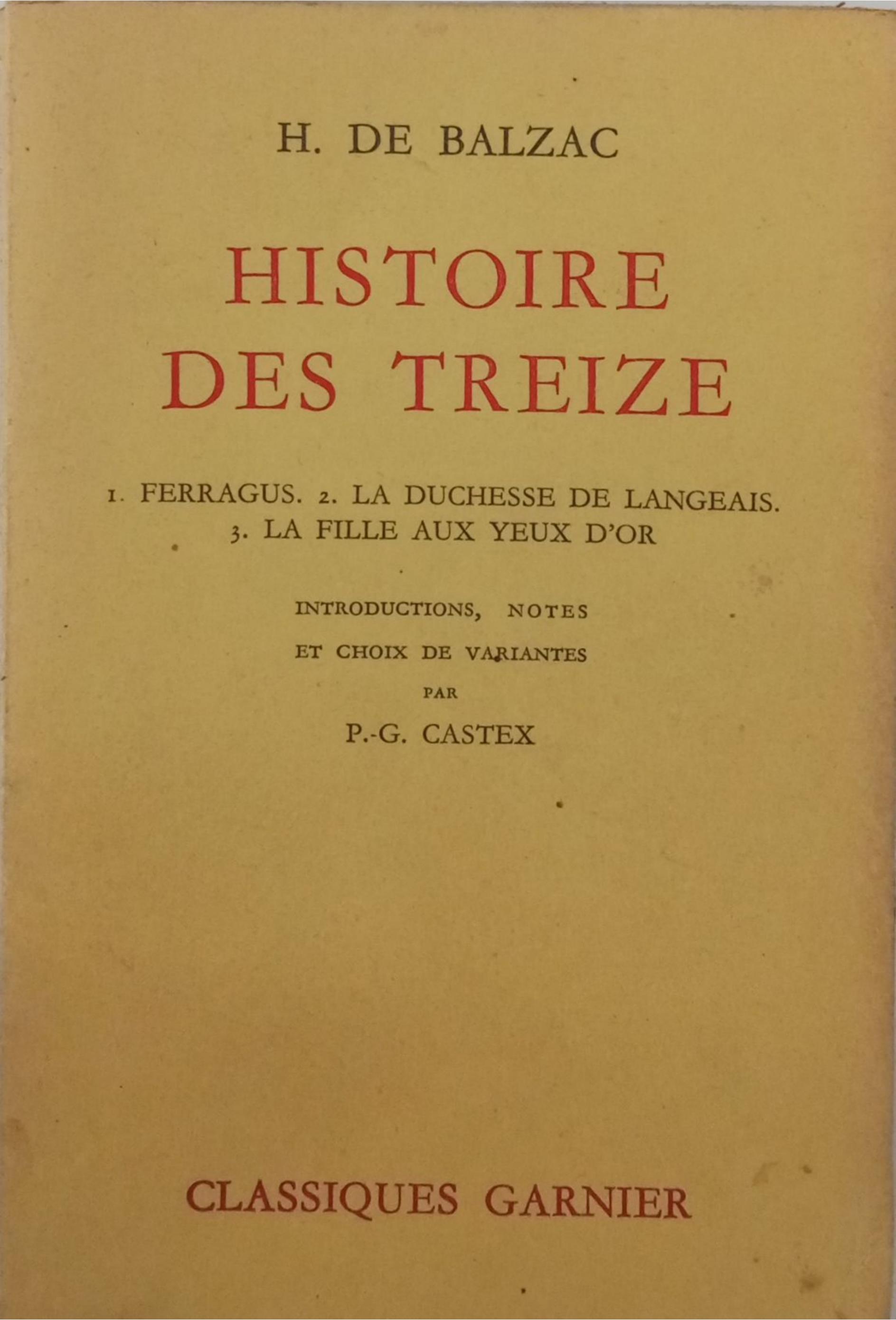 Histoire des treize