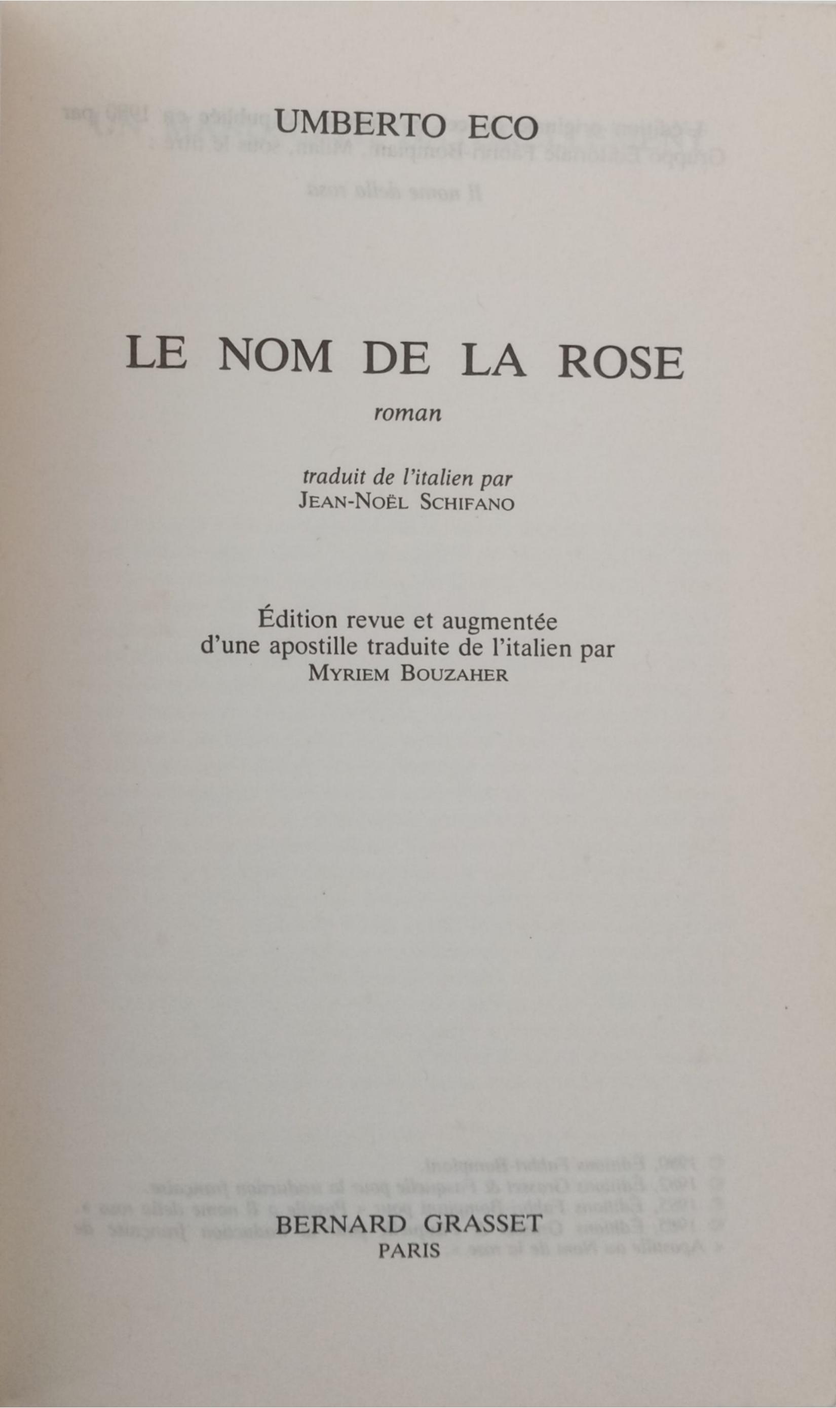 le nom de la rose